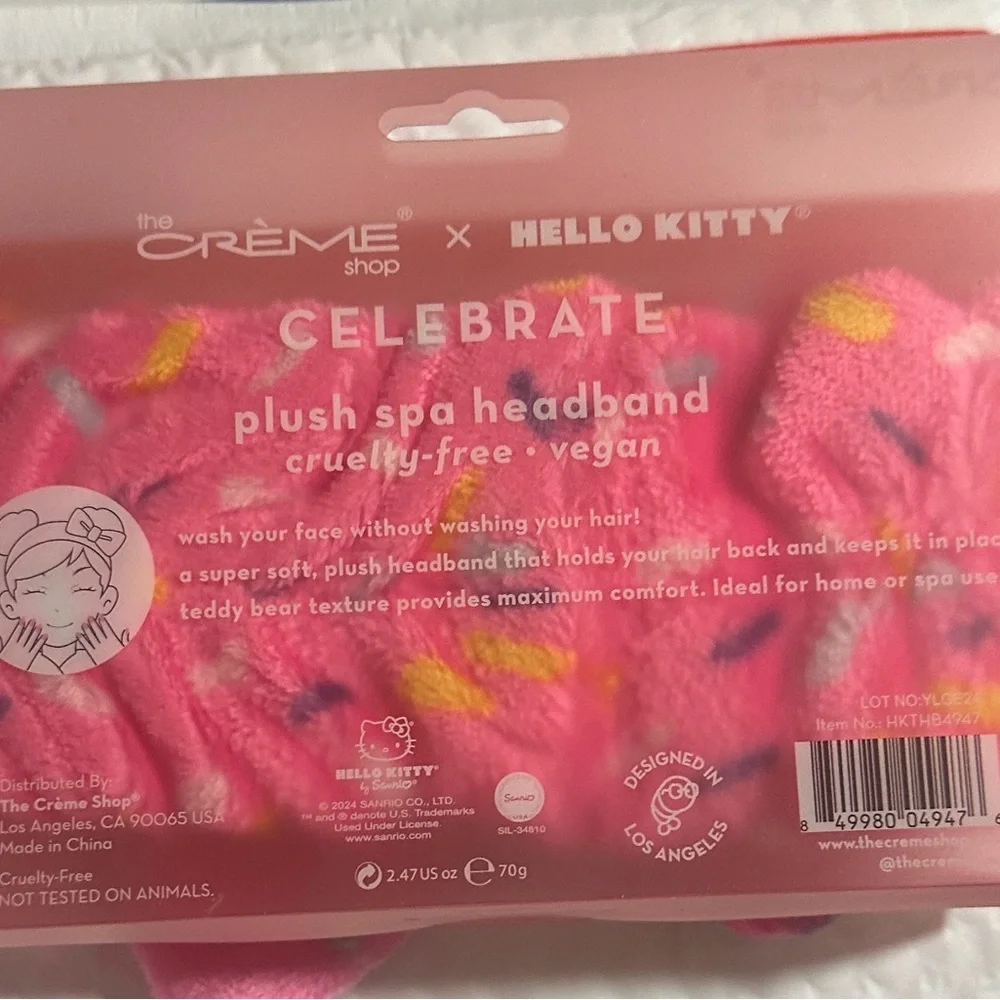 NIP The Creme Shop x Hello Kitty Plush Spa Head Band